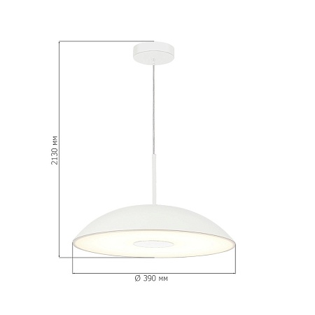 Светильник подвесной ST-Luce Белый/Белый LED 1*24W 3000K SL6128.503.01 - фото