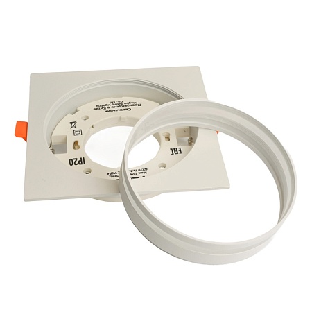 Светильник встраиваемый Feron DL703 LUNA потолочный GX70 белый квадрат - фото