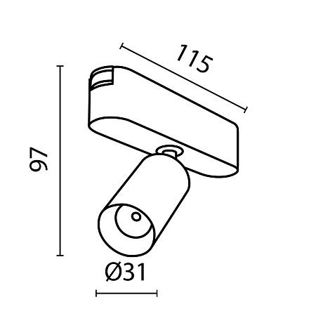 Трековый светильник Technical TR103-1-5W4K-M-B - фото