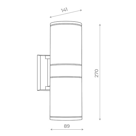 Светильник уличный настенный ST-Luce Черный/Черный LED 2*5W 4000K SL561.401.02 - фото