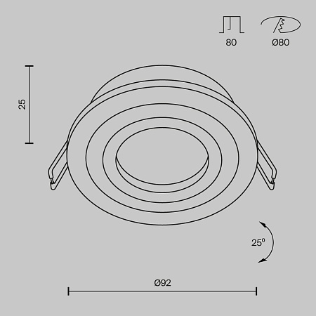 Встраиваемый светильник Technical Atom DL023-2-01S - фото