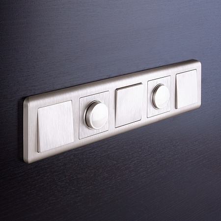 Выключатель одноклавишный перламутровый рифленый WL13-SW-1G - фото