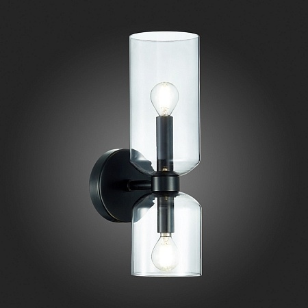 Бра ST-Luce Черный/Дымчатый E14 2*40W SL1180.401.02 - фото