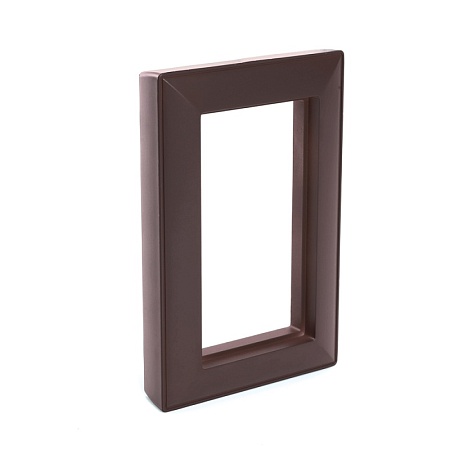 Рамка  2-местная (без перемычки),  пластик, STEKKER, PFR00-7012-04, серия Катрин, шоколад - фото