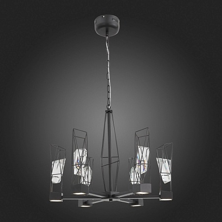 Люстра подвесная ST-Luce Серый графит/Серый графит, Прозрачный LED 6*8W 4000K SL815.303.06 - фото