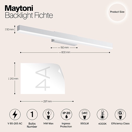 Подсветка Maytoni MIR012WL-L14W4K - фото