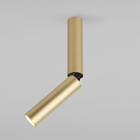 Накладной поворотный светодиодный светильник Pika 25029/LED 6W 4200K латунь Elektrostandard - фото