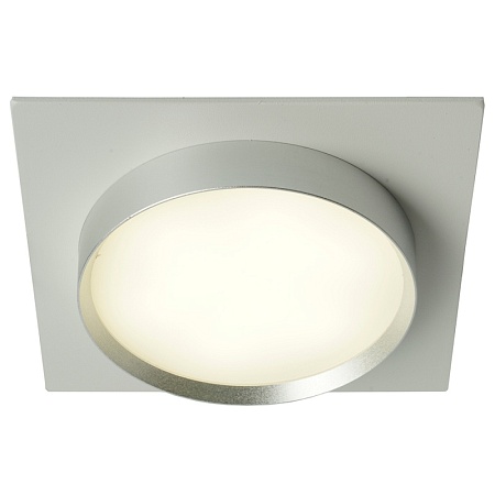 Светильник встраиваемый Feron DL506 потолочный GX53 белый + серебро квадрат - фото