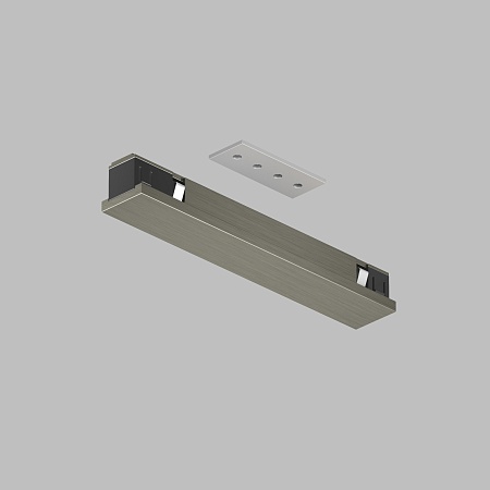 TR5722-DN Электрический коннектор прямой для трека SHINE BASE, 48V DC, IP20, темный никель, алюминий - фото