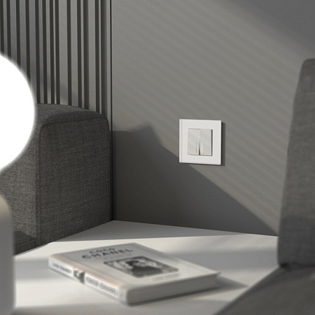 Рамка на 1 пост Senso (белый, стекло soft-touch) W0013101 - фото