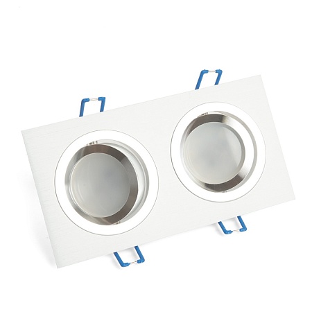 Светильник встраиваемый Feron DL2802 потолочный MR16 G5.3 белый-хром - фото