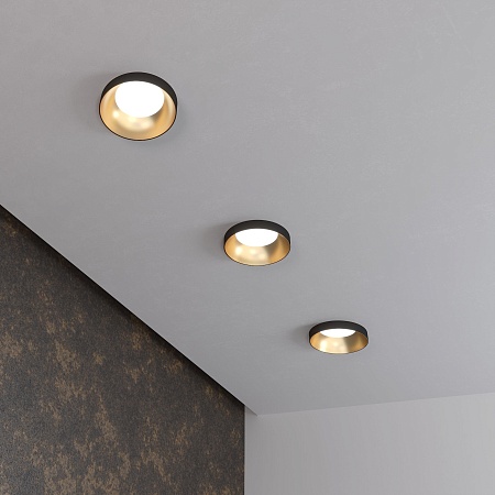 Встраиваемый точечный светильник 112 MR16 золото/черный Elektrostandard - фото