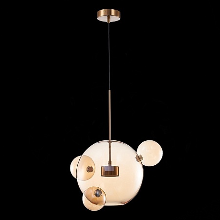 Светильник подвесной ST-Luce Латунь/Коньячный LED 1*10W 3000K SL1133.303.01 - фото