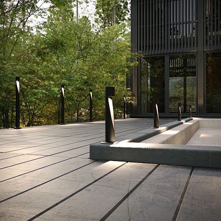 Светильник садово-парковый светодиодный Recess черный 35177/S черный Elektrostandard - фото