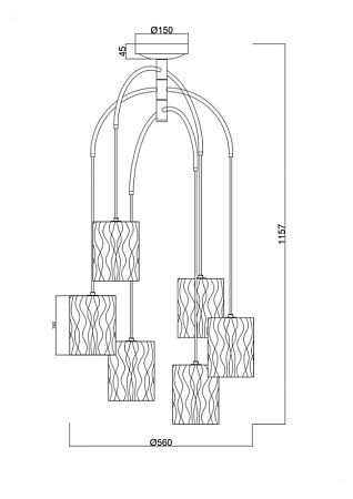 Подвесной светильник Maytoni Starfall MOD042PL-06BS - фото