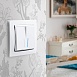 Выключатель двухклавишный с подсветкой белый WL01-SW-2G-LED - фото