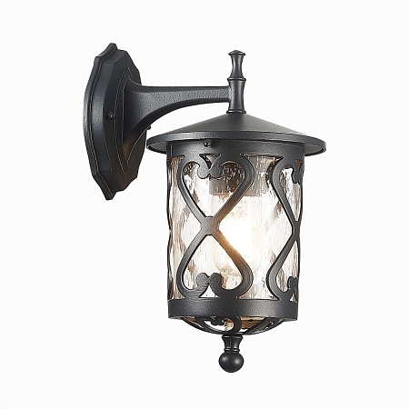 Светильник уличный настенный ST-Luce Черный/Черный, Прозрачный E27 1*60W SL085.411.01 - фото