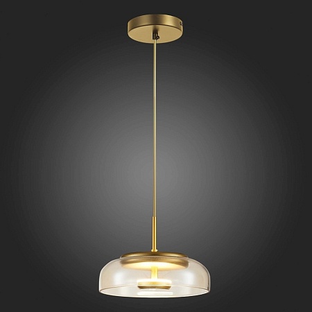 Подвес ST-Luce Золотистый/Янтарный LED 1*7W 4000K SL6002.203.01 - фото