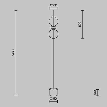 Напольный светильник (торшер) Maytoni MOD478FL-L15B3K - фото