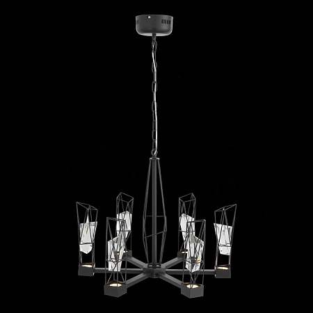 Люстра подвесная ST-Luce Серый графит/Серый графит, Прозрачный LED 6*8W 4000K SL815.303.06 - фото