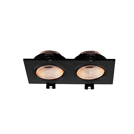 DK3072-BBR Встраиваемый светильник, IP 20, 10 Вт, GU5.3, LED, черный/бронзовый, пластик - фото