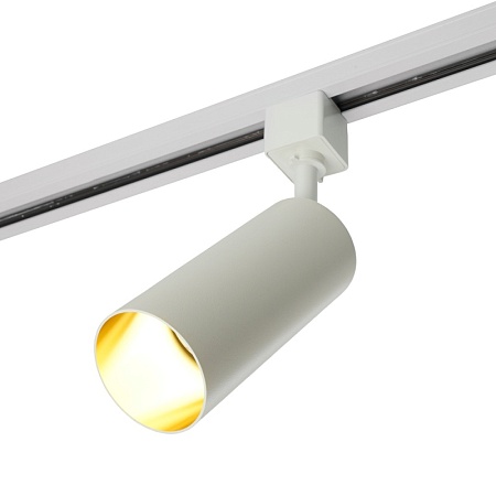 Светильник Feron AL155 трековый однофазный на шинопровод под лампу GU10, белый-золото - фото