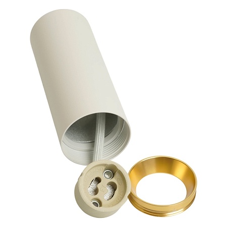 Светильник потолочный Feron ML101 Barrel MR11 GU10 35W 230V,  белый + золото - фото