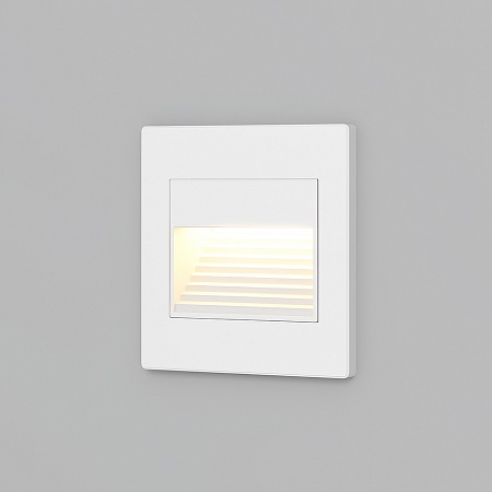 DK3050-WH Светильник встраиваемый в стену, IP 20, LED 3000, 1 Вт, белый, пластик - фото