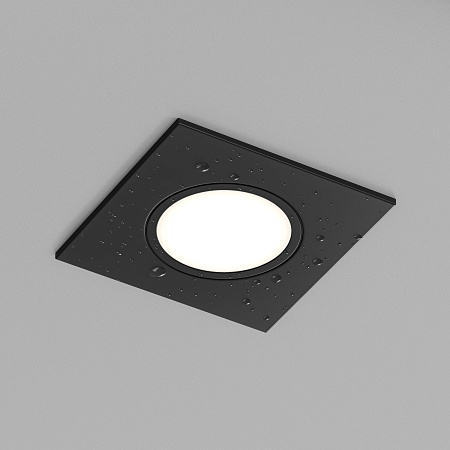 DK3102-BK Встраиваемый влагозащищенный светильник, IP65, до 10 Вт, LED, GU5,3, черный - фото