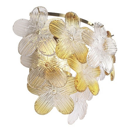 Светильник настенный ST-Luce золотистый/Прозрачный, январный E14 2*60W SL6240.201.02 - фото