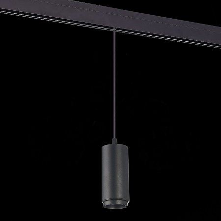 Магнитный трековый светильник подвесной ZOOM Черный LED 1*6W 3000K 667Lm Ra>80 10-60° I ST357.433.06 - фото