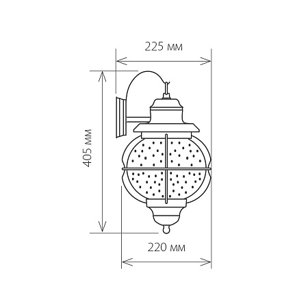 Уличный настенный светильник Regul D черная медь IP44 GLXT-1475D - фото