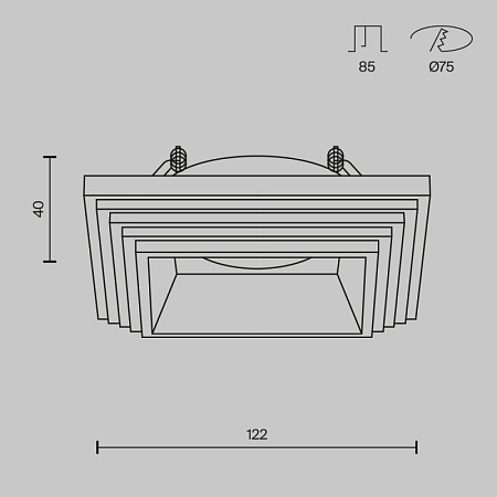 Встраиваемый светильник Technical DL005-1-01-W-1 - фото