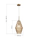 Подвес ST-Luce Латунь/Коньячный E27 1*40W SL1001.203.01 - фото