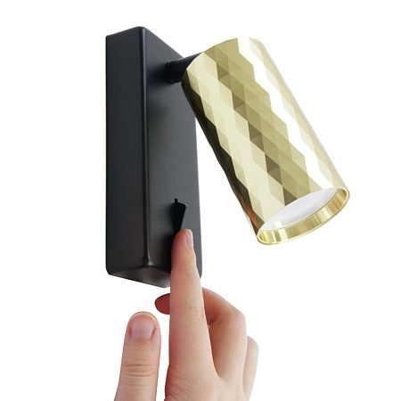 Светильник Feron ML1880 PRISM 35W, 230V, GU10, золото и чёрный - фото