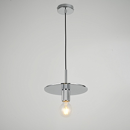 Подвесной Светильник Rh Utilitaire Disk Shade Pendant Silver Imperiumloft 123644-22 - фото