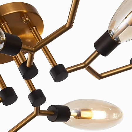 Люстра потолочная ST-Luce Латунь/Коньячный G9 8*5W SL1174.302.08 - фото