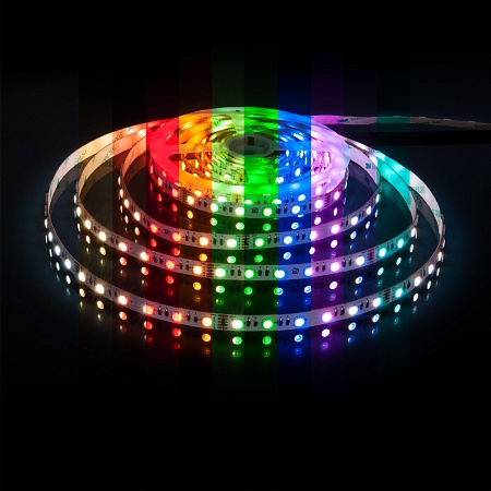 Светодиодная лента Лента светодиодная 24V 24W 60Led 5050 IP20 MIX RGB/дневной белый, 5м - фото