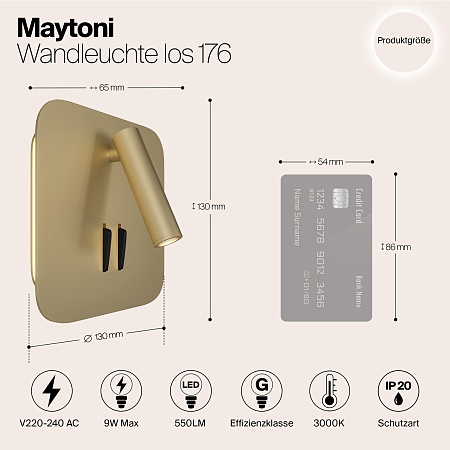 Настенный светильник (бра) Technical Ios 176 C175-WL-01-6W-MG - фото