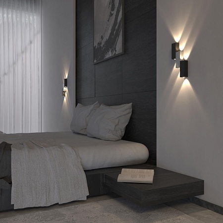 Настенный светодиодный светильник Petite LED 40110/LED черный Elektrostandard - фото