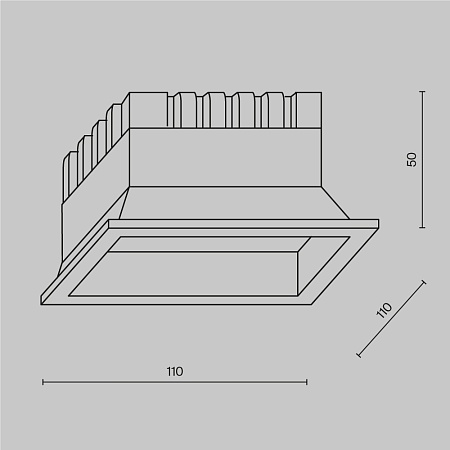 Встраиваемый светильник Technical DL056-12W3K-W - фото