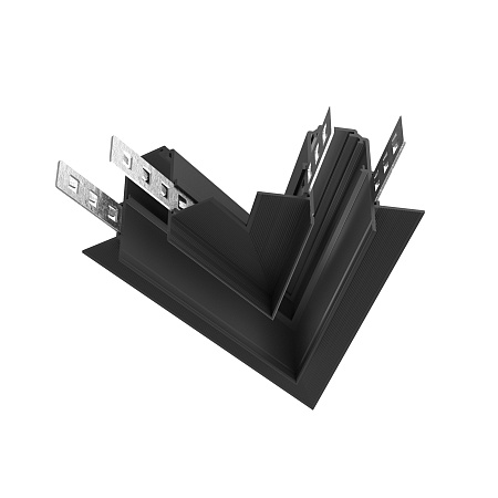 Угол-соединитель 45° Exility встраиваемый под ГКЛ 12,5мм, черный - фото