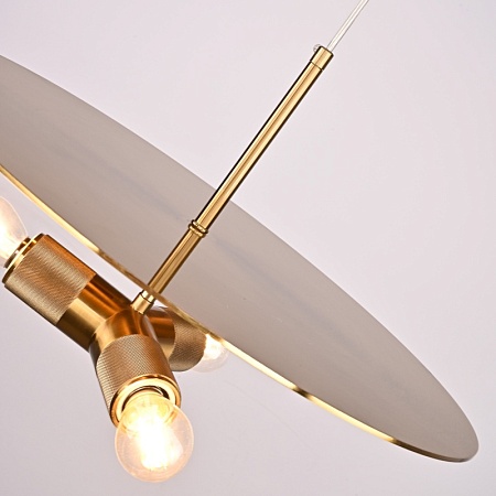 Люстра Rh Utilitaire Disk Triple Pendant Brass Imperiumloft 123646-22 - фото