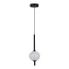 Светильник подвесной ST-Luce Черный/Прозрачное кракелированное стекло LED 1*8,5W 3000K SL6120.403.01 - фото