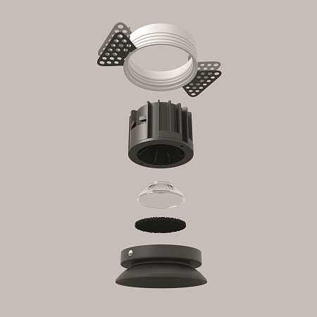 Встраиваемый светильник Technical Round DL058-12W3K-TRS-B - фото