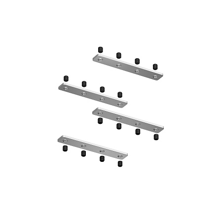 TR2018-AL Комплект прямых соединителей трека SLOTT, алюминий - фото