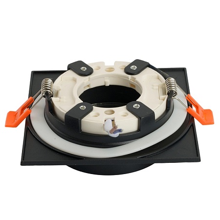 Светильник встраиваемый Feron DL505 потолочный GX53 черный квадрат IP44 - фото