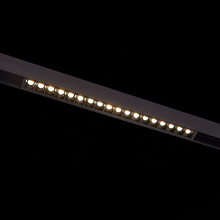 Магнитный трековый светильник Черный LED 1*18W 3000K 1 407Lm Ra>90 36° IP20 L331xW22xH4 ST361.436.18 - фото