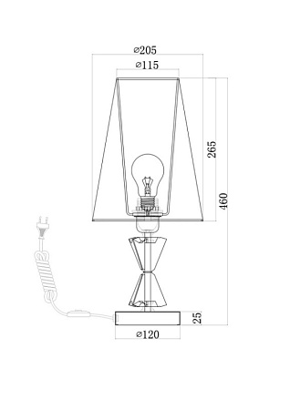 Настольный светильник Maytoni Florero MOD078TL-01CH - фото