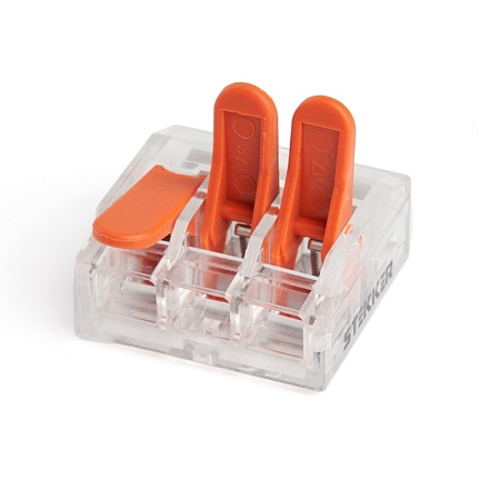 Универсальная компактная клемма 3-проводная STEKKER, LD221-613 - фото